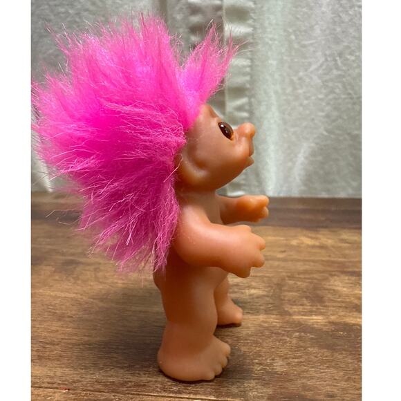 Thomas Dam Norfin Troll Doll Vintage 1985 With Pink Hair 3" Collectible Figure - Picture 4 of 8